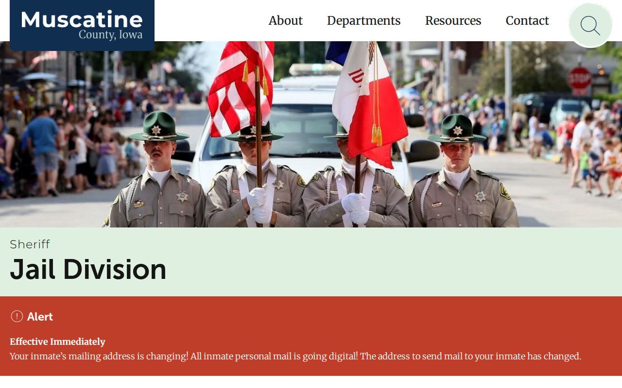 Muscatine County Jail Division contact and services