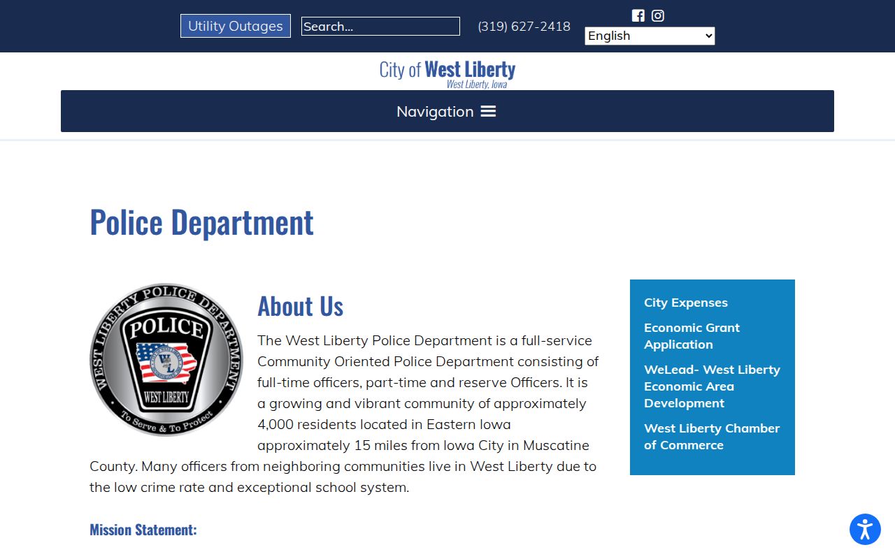 West Liberty Police Department source for recent arrest records